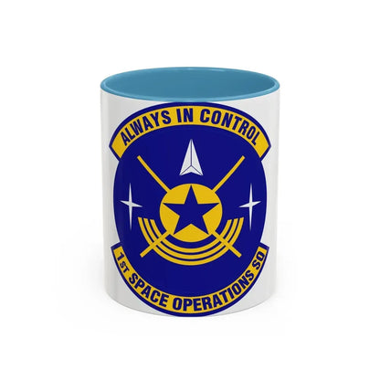 1st Space Operations Squadron (U.S. Air Force) Accent Coffee Mug 11oz Light Blue - Go Mug Yourself