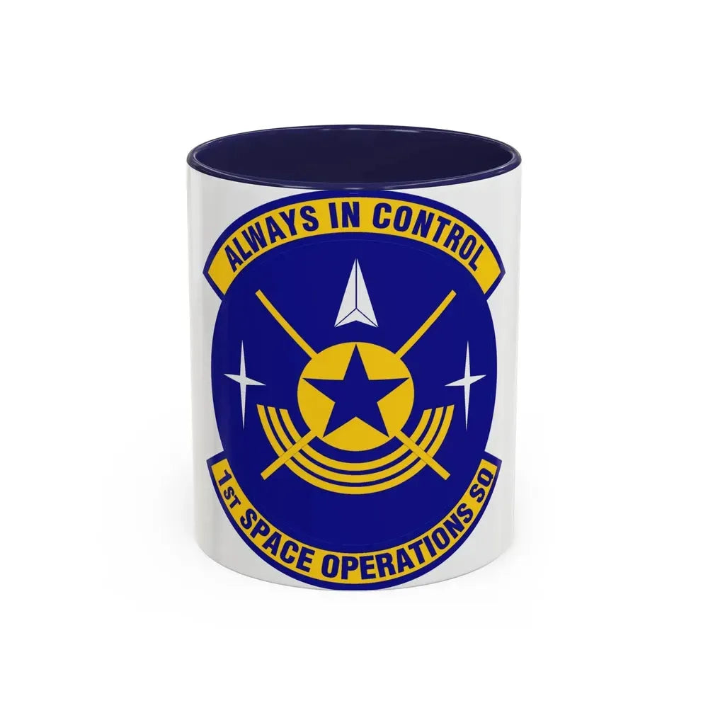 1st Space Operations Squadron (U.S. Air Force) Accent Coffee Mug 11oz Navy - Go Mug Yourself