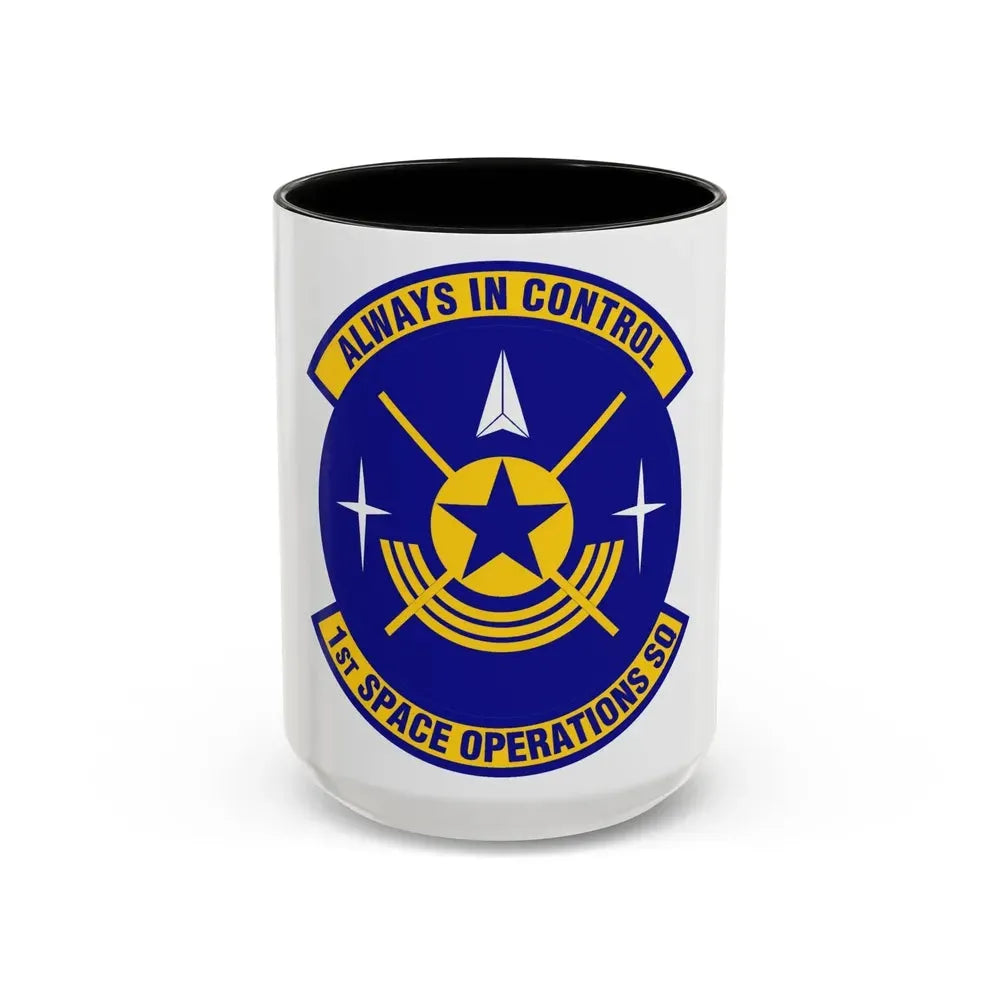1st Space Operations Squadron (U.S. Air Force) Accent Coffee Mug 15oz Black - Go Mug Yourself