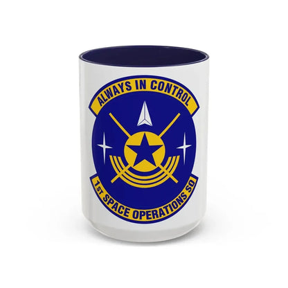 1st Space Operations Squadron (U.S. Air Force) Accent Coffee Mug 15oz Navy - Go Mug Yourself