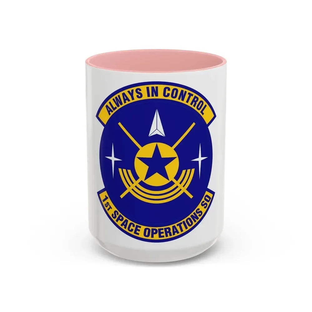 1st Space Operations Squadron (U.S. Air Force) Accent Coffee Mug 15oz Pink - Go Mug Yourself