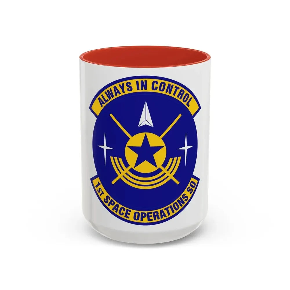 1st Space Operations Squadron (U.S. Air Force) Accent Coffee Mug 15oz Red - Go Mug Yourself