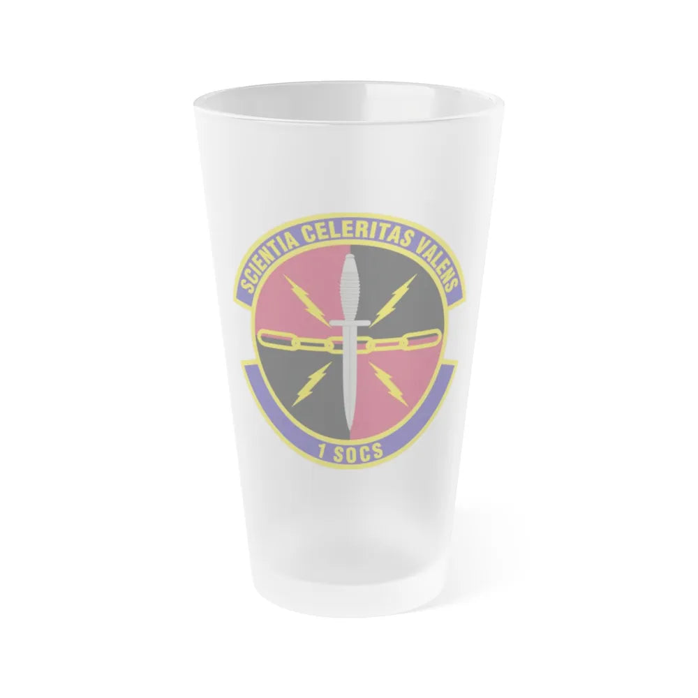 1st Special Operations Communications Squadron (U.S. Air Force) Frosted Pint Glass 16oz-16oz-Frosted-Go Mug Yourself