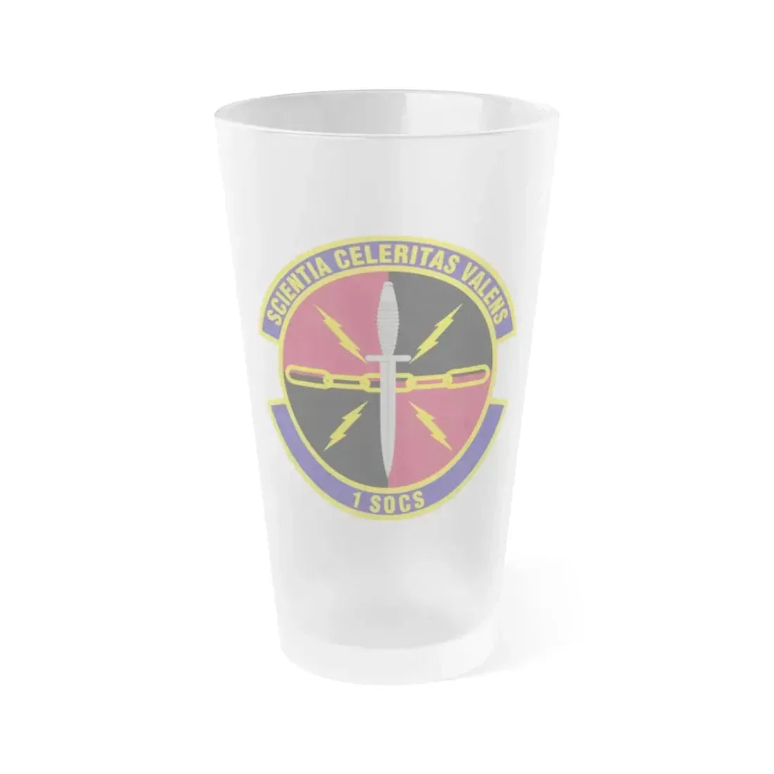1st Special Operations Communications Squadron (U.S. Air Force) Frosted Pint Glass 16oz 16oz Frosted - Go Mug Yourself
