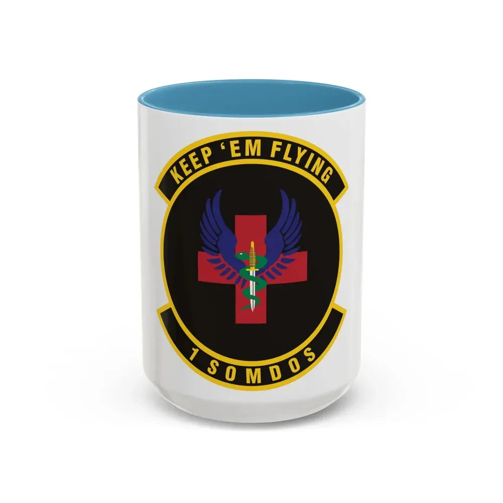 1st Special Operations Medical Operations Squadron (U.S. Air Force) Accent Coffee Mug 15oz Light Blue - Go Mug Yourself