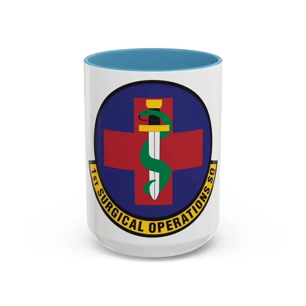 1st Surgical Operations Squadron (U.S. Air Force) Accent Coffee Mug 15oz Light Blue - Go Mug Yourself