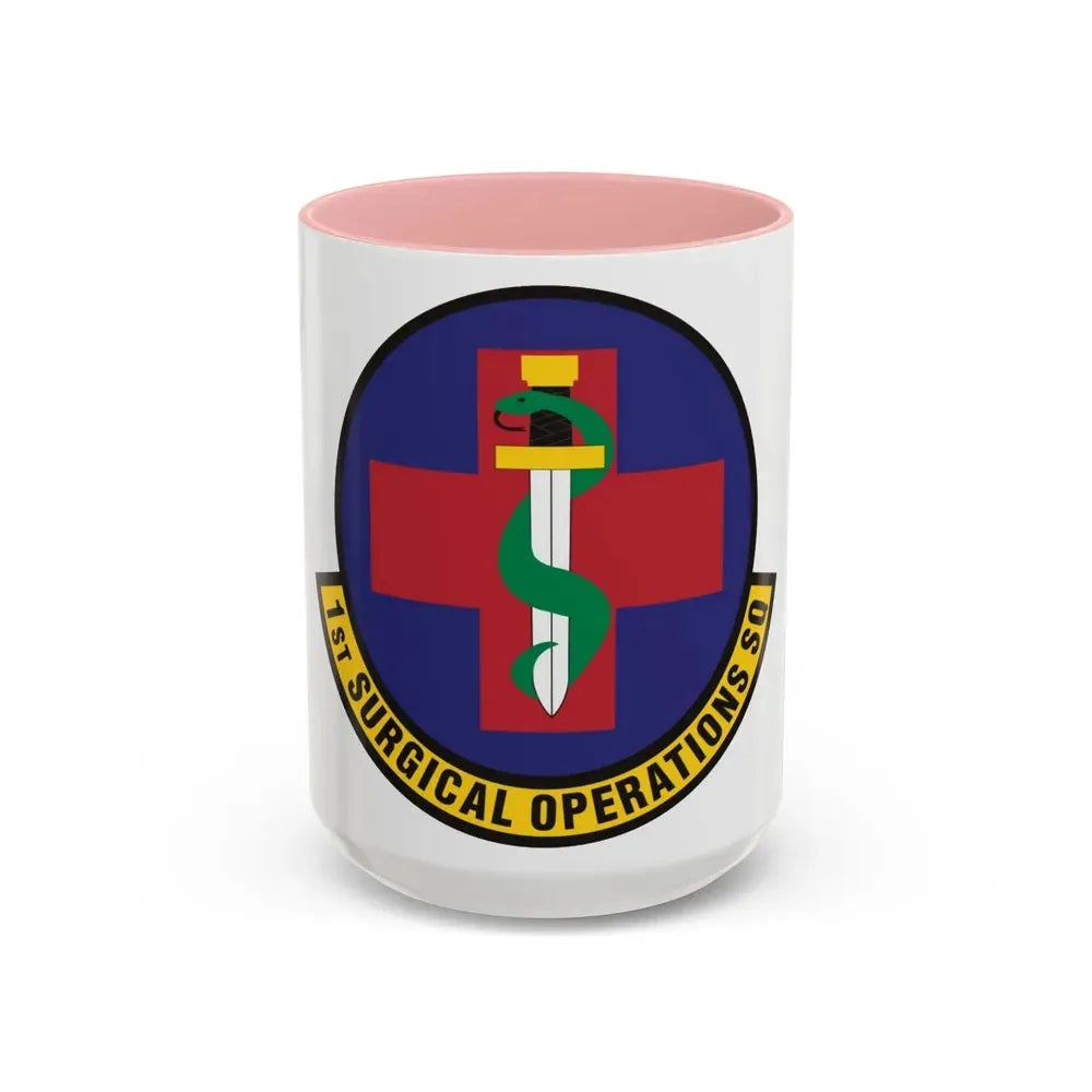 1st Surgical Operations Squadron (U.S. Air Force) Accent Coffee Mug 15oz Pink - Go Mug Yourself