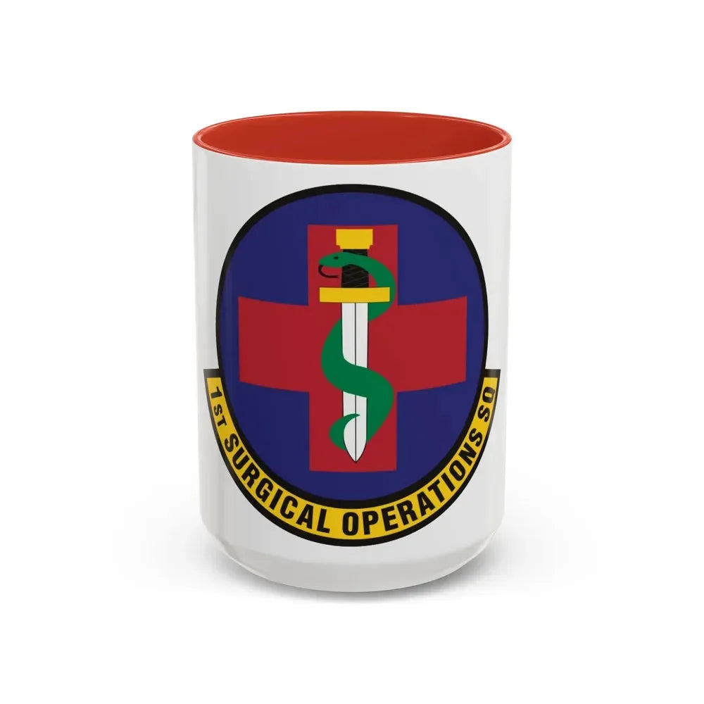 1st Surgical Operations Squadron (U.S. Air Force) Accent Coffee Mug 15oz Red - Go Mug Yourself