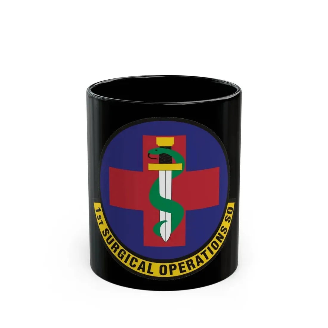 1st Surgical Operations Squadron (U.S. Air Force) Black Coffee Mug 11oz - Go Mug Yourself