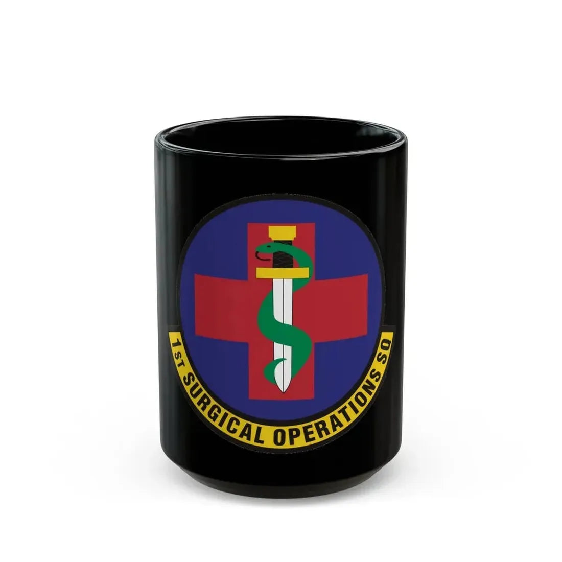 1st Surgical Operations Squadron (U.S. Air Force) Black Coffee Mug 15oz - Go Mug Yourself