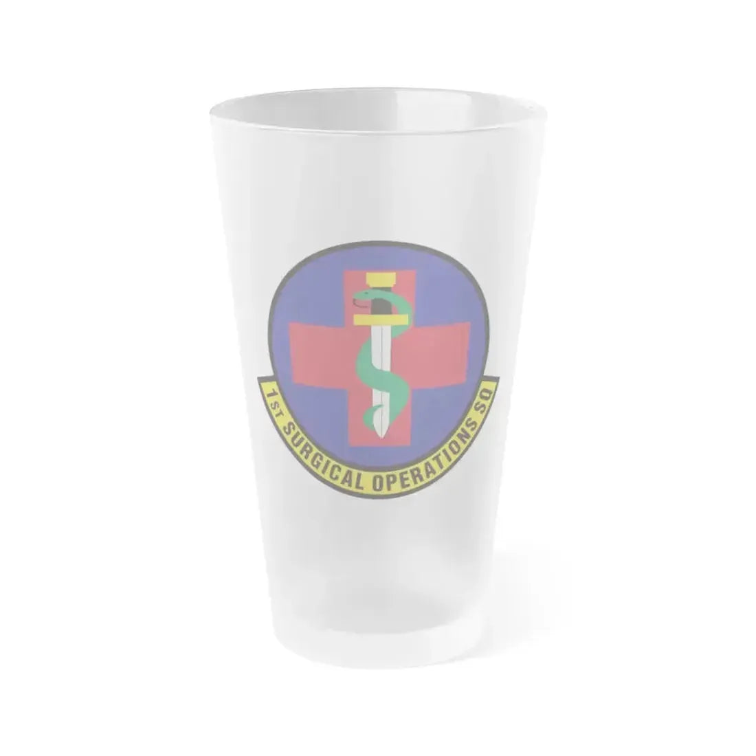 1st Surgical Operations Squadron (U.S. Air Force) Frosted Pint Glass 16oz 16oz Frosted - Go Mug Yourself