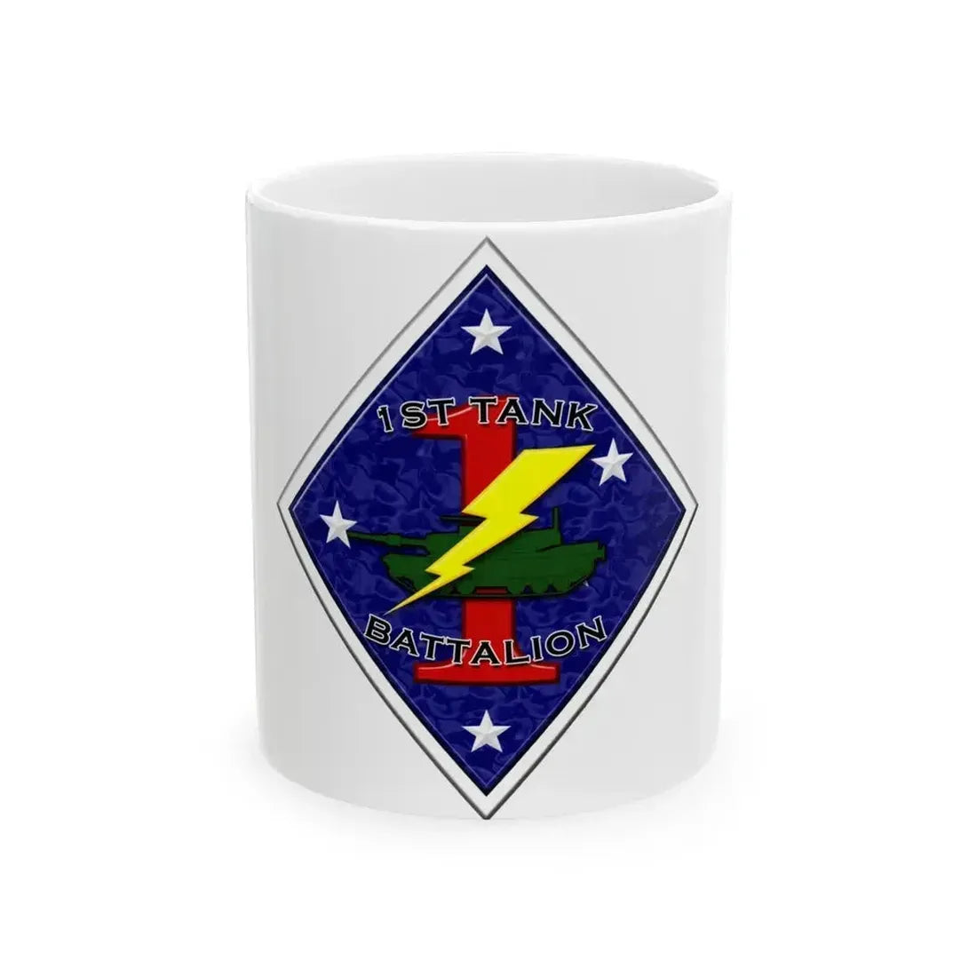 1st Tank Battalion (USMC) White Coffee Mug 11oz - Go Mug Yourself