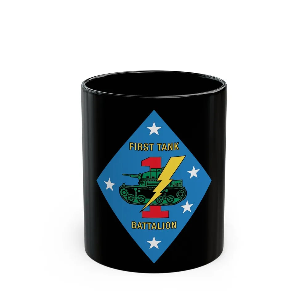 1st Tank Battalion v2 (USMC) Black Coffee Mug-11oz-Go Mug Yourself