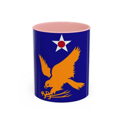 2 Air Force (U.S. Army) Accent Coffee Mug 11oz Pink - Go Mug Yourself
