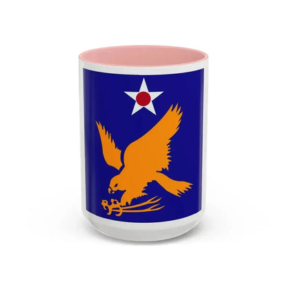 2 Air Force (U.S. Army) Accent Coffee Mug 15oz Pink - Go Mug Yourself
