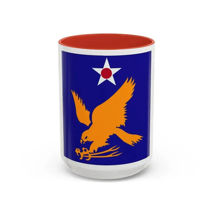 2 Air Force (U.S. Army) Accent Coffee Mug 15oz Red - Go Mug Yourself