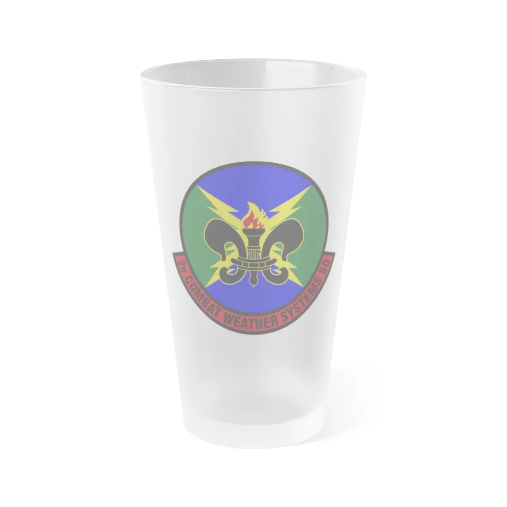 2 Combat Weather Systems Sq ACC (U.S. Air Force) Frosted Pint Glass 16oz-16oz-Frosted-Go Mug Yourself