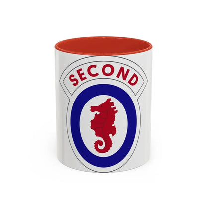 2 Engineer Brigade (U.S. Army) Accent Coffee Mug 11oz Red - Go Mug Yourself