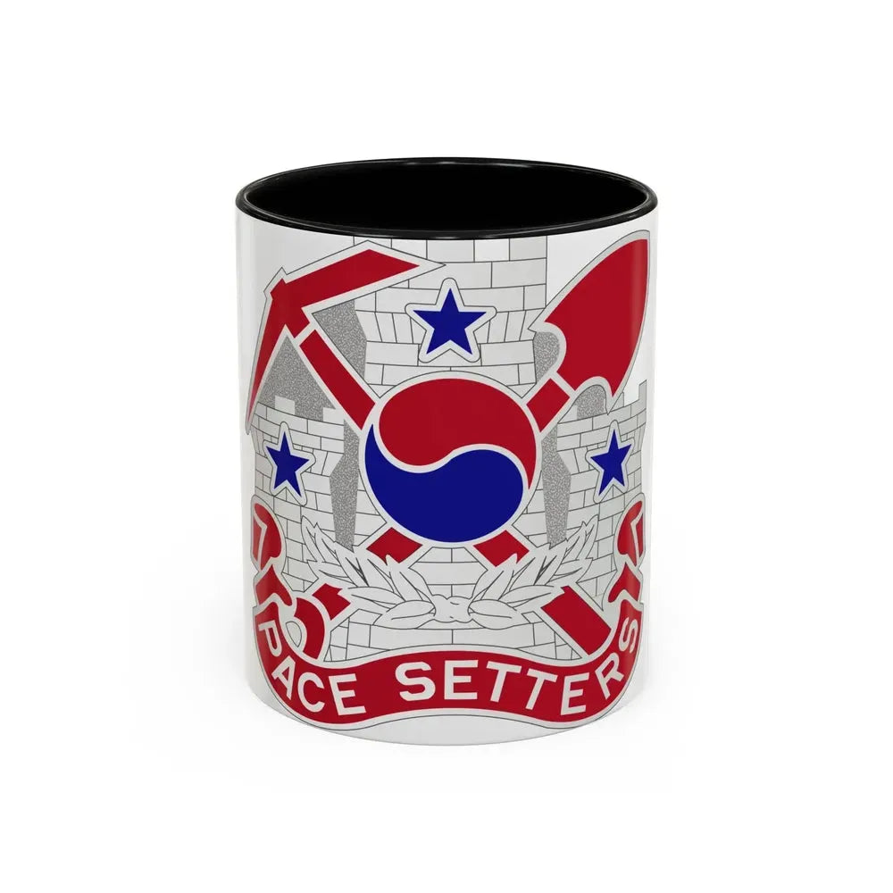 2 Engineer Group (U.S. Army) Accent Coffee Mug 11oz Black - Go Mug Yourself