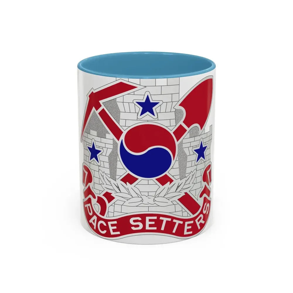 2 Engineer Group (U.S. Army) Accent Coffee Mug 11oz Light Blue - Go Mug Yourself