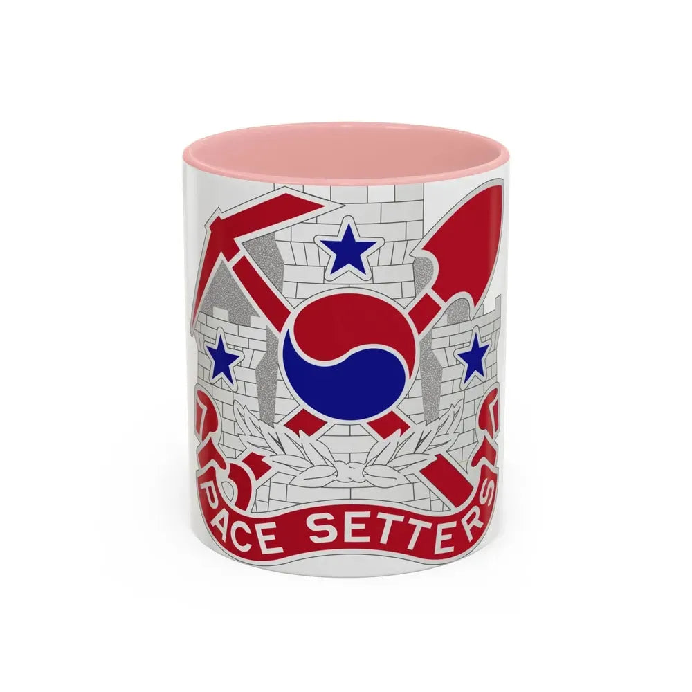 2 Engineer Group (U.S. Army) Accent Coffee Mug 11oz Pink - Go Mug Yourself