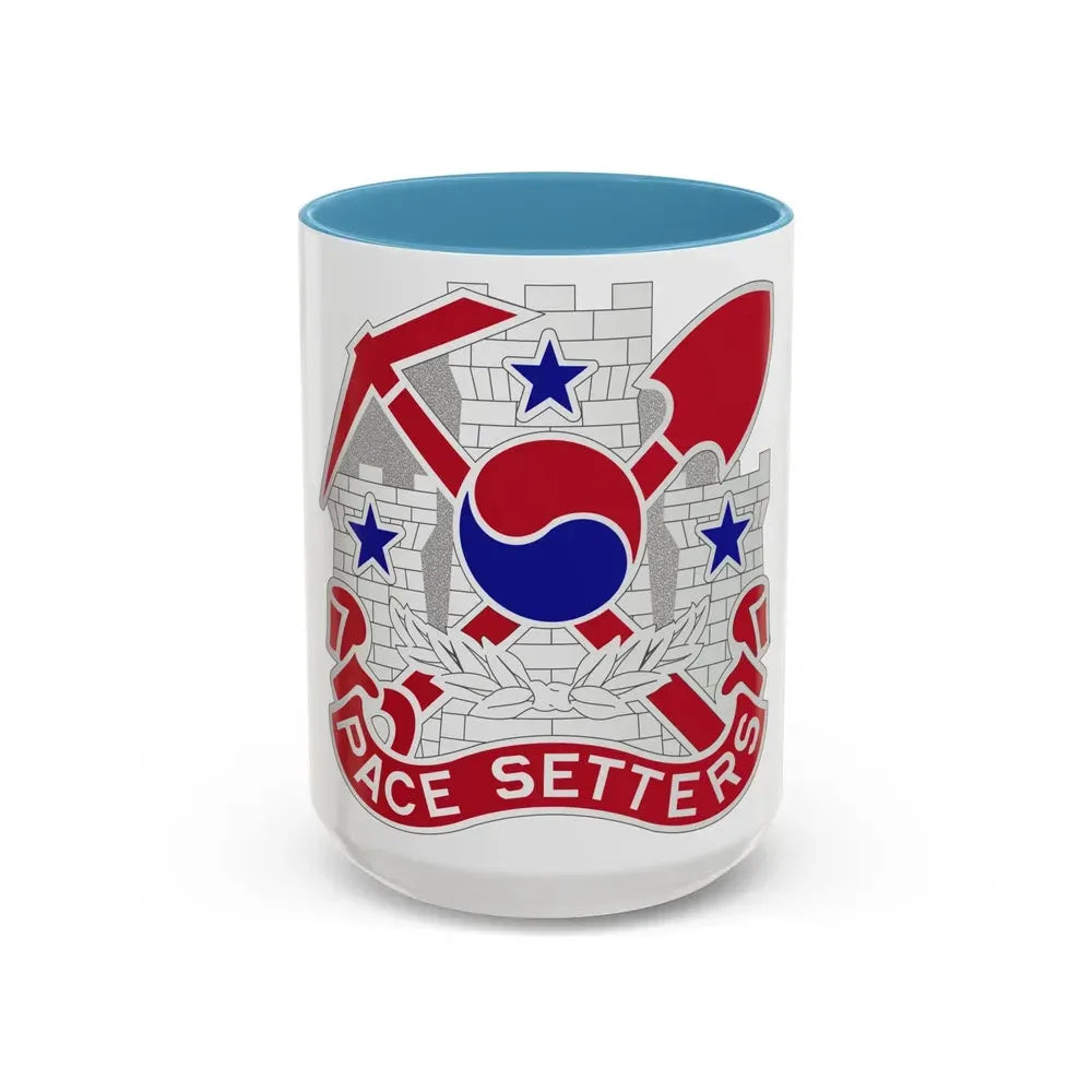 2 Engineer Group (U.S. Army) Accent Coffee Mug 15oz Light Blue - Go Mug Yourself