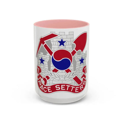 2 Engineer Group (U.S. Army) Accent Coffee Mug 15oz Pink - Go Mug Yourself