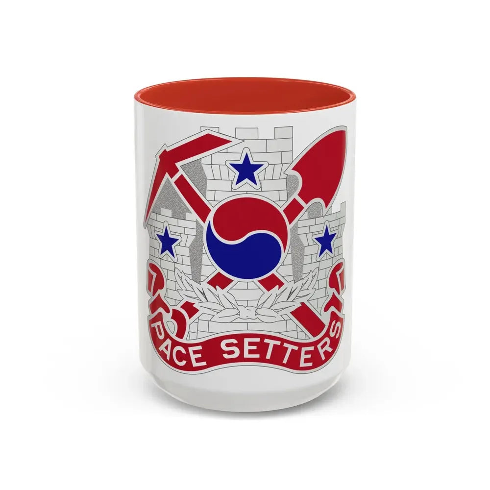 2 Engineer Group (U.S. Army) Accent Coffee Mug 15oz Red - Go Mug Yourself
