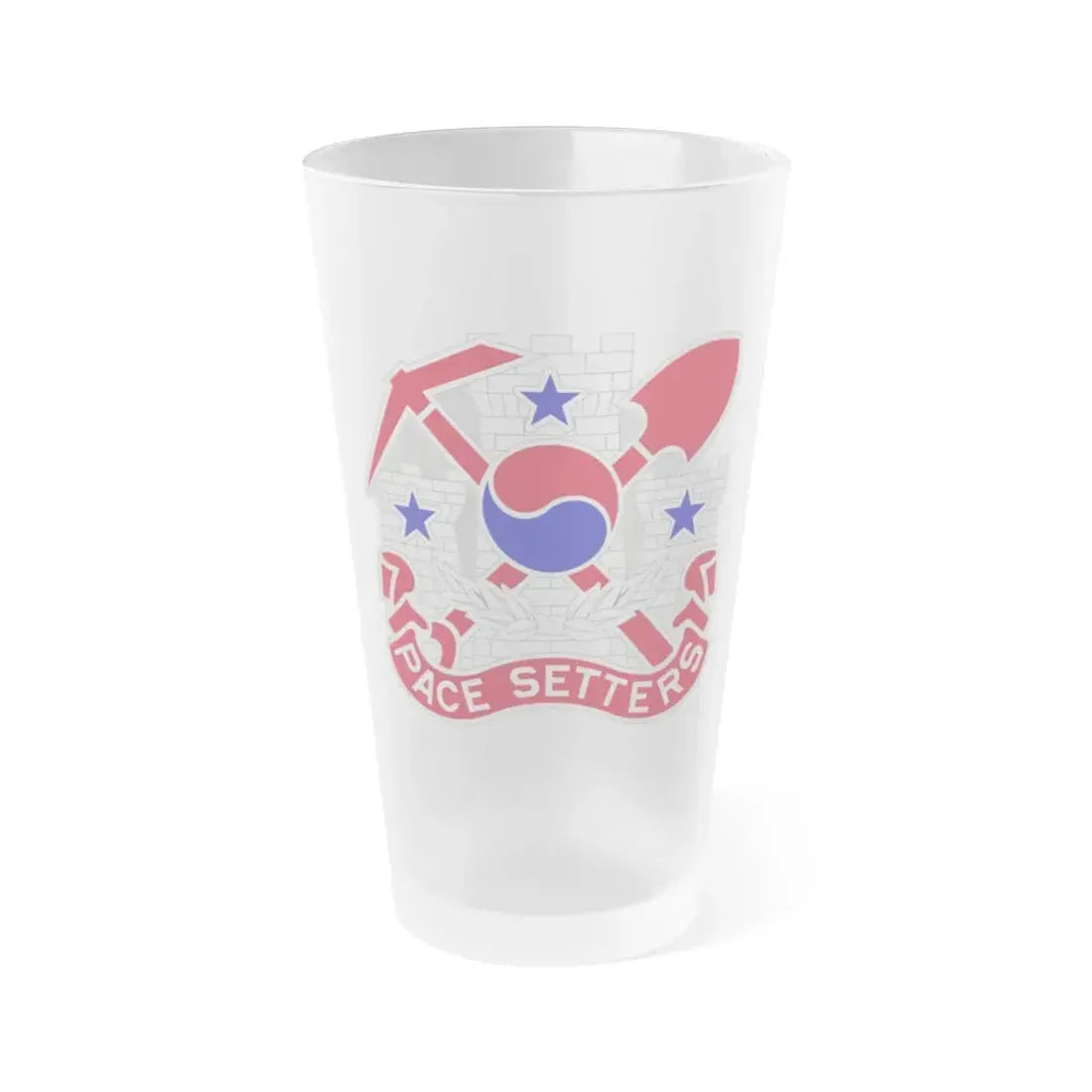 2 Engineer Group (U.S. Army) Frosted Pint Glass 16oz Default Title - Go Mug Yourself