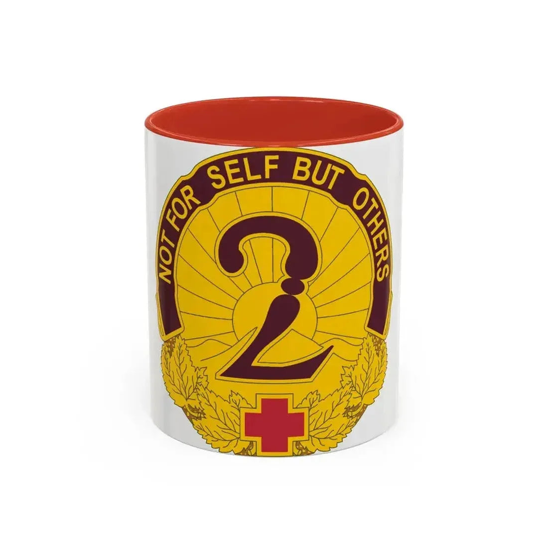 2 General Hospital (U.S. Army) Accent Coffee Mug 11oz Red - Go Mug Yourself