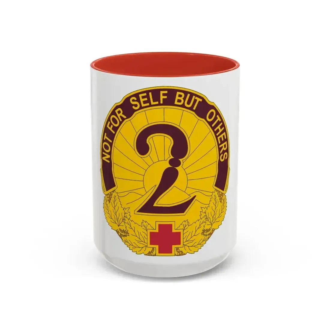 2 General Hospital (U.S. Army) Accent Coffee Mug 15oz Red - Go Mug Yourself
