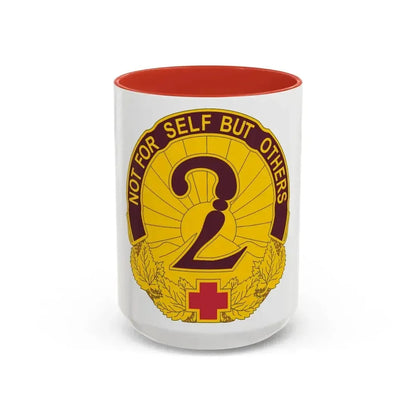 2 General Hospital (U.S. Army) Accent Coffee Mug 15oz Red - Go Mug Yourself