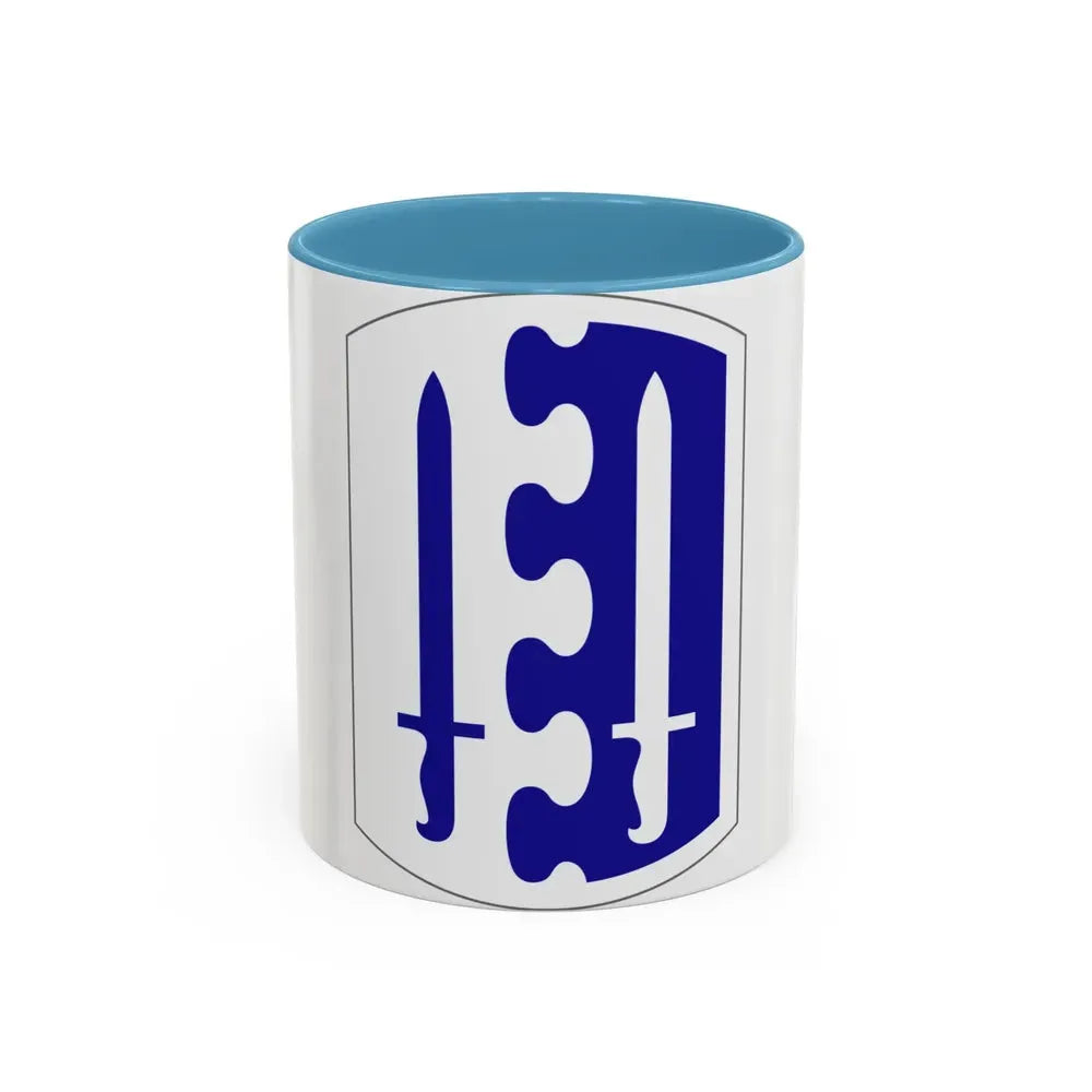 2 Infantry Brigade (U.S. Army) Accent Coffee Mug 11oz Light Blue - Go Mug Yourself