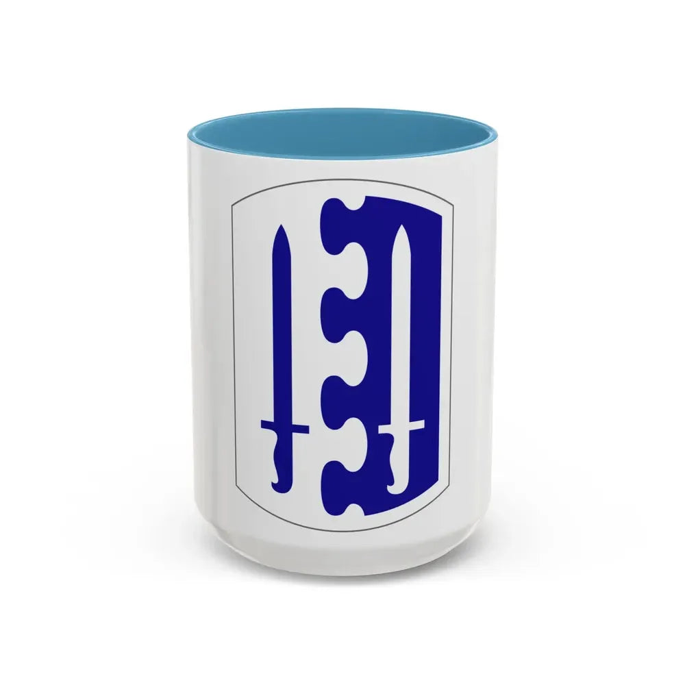 2 Infantry Brigade (U.S. Army) Accent Coffee Mug 15oz Light Blue - Go Mug Yourself