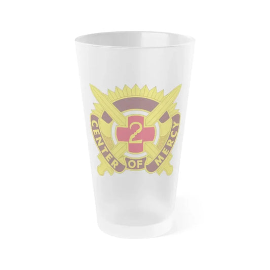 2 Medical Brigade 2 (U.S. Army) Frosted Pint Glass 16oz Default Title - Go Mug Yourself