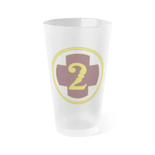 2 Medical Brigade 3 (U.S. Army) Frosted Pint Glass 16oz Default Title - Go Mug Yourself