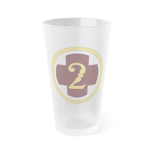 2 Medical Brigade (U.S. Army) Frosted Pint Glass 16oz Default Title - Go Mug Yourself