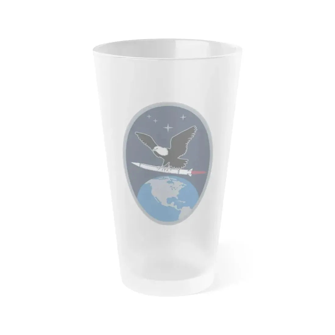 2 Space Warning Squadron (U.S. Space Force) Frosted Pint Glass 16oz Default Title - Go Mug Yourself
