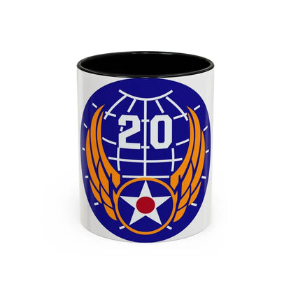 20 Air Force (U.S. Army) Accent Coffee Mug-11oz-Black-Go Mug Yourself