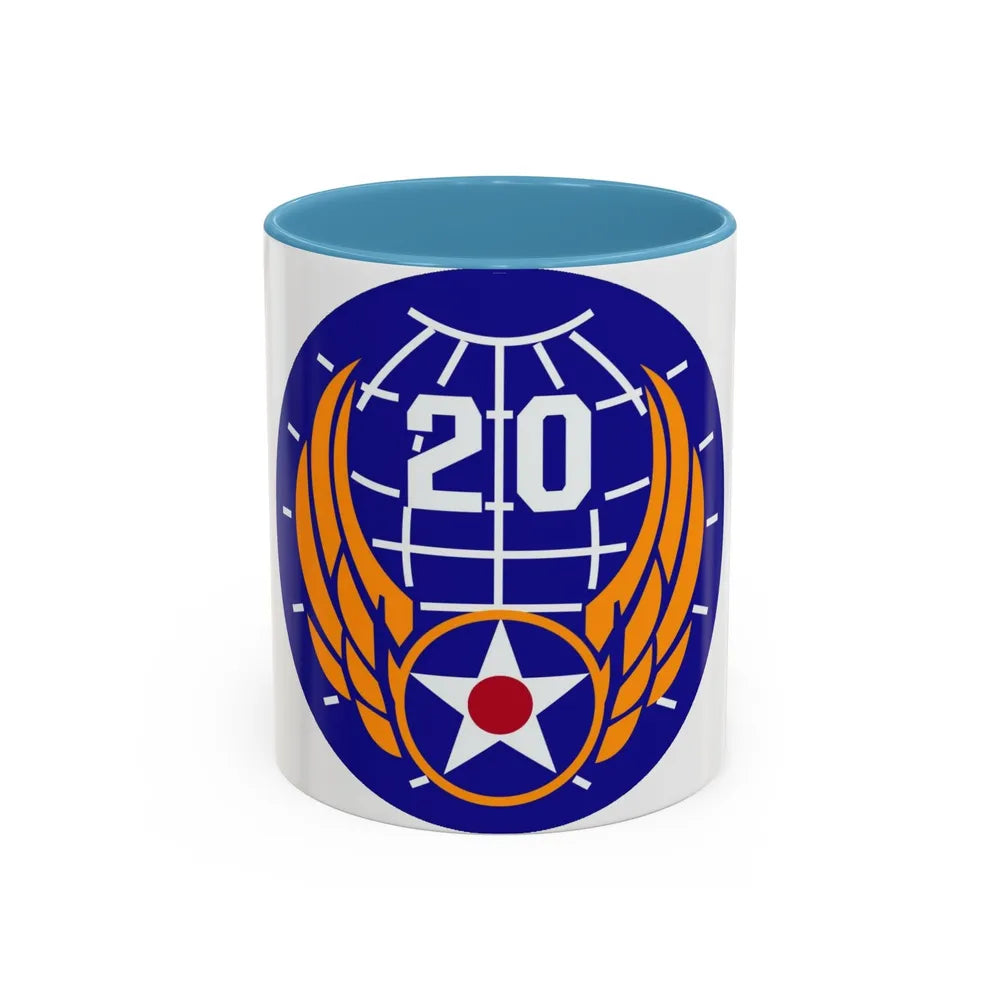 20 Air Force (U.S. Army) Accent Coffee Mug-11oz-Light Blue-Go Mug Yourself