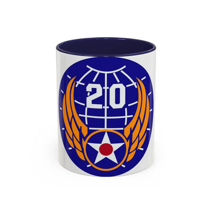 20 Air Force (U.S. Army) Accent Coffee Mug-11oz-Navy-Go Mug Yourself