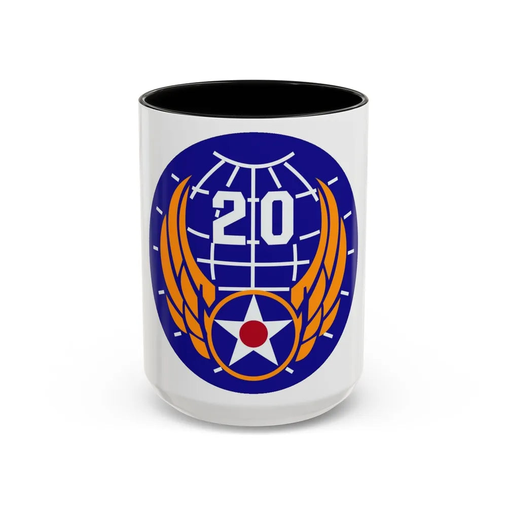 20 Air Force (U.S. Army) Accent Coffee Mug-15oz-Black-Go Mug Yourself