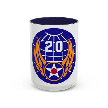 20 Air Force (U.S. Army) Accent Coffee Mug-15oz-Navy-Go Mug Yourself