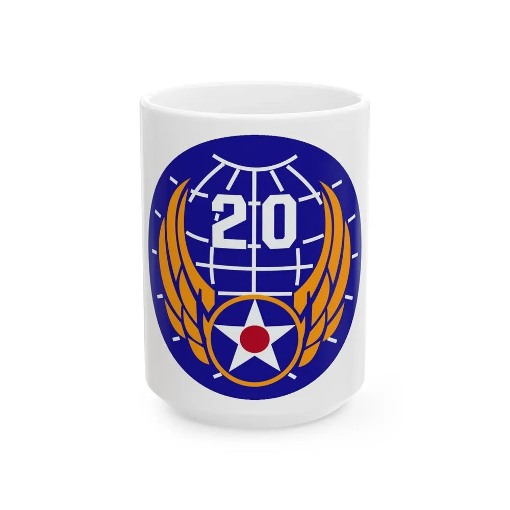 20 Air Force (U.S. Army) White Coffee Mug-15oz-Go Mug Yourself