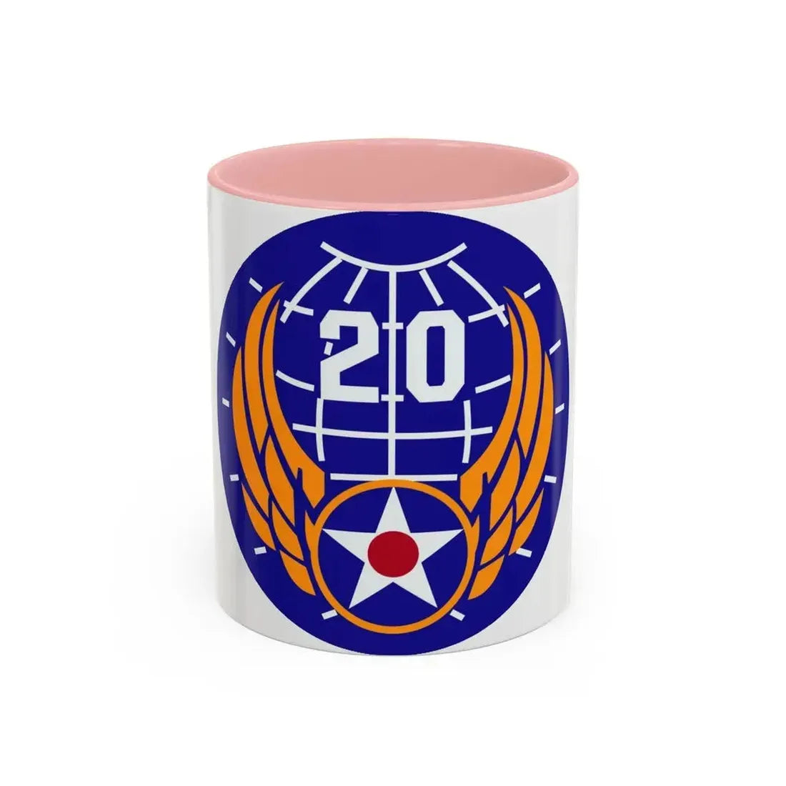 20 Air Force (U.S. Army) Accent Coffee Mug 11oz Pink - Go Mug Yourself