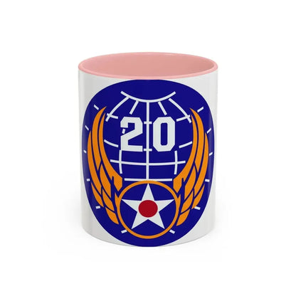 20 Air Force (U.S. Army) Accent Coffee Mug 11oz Pink - Go Mug Yourself