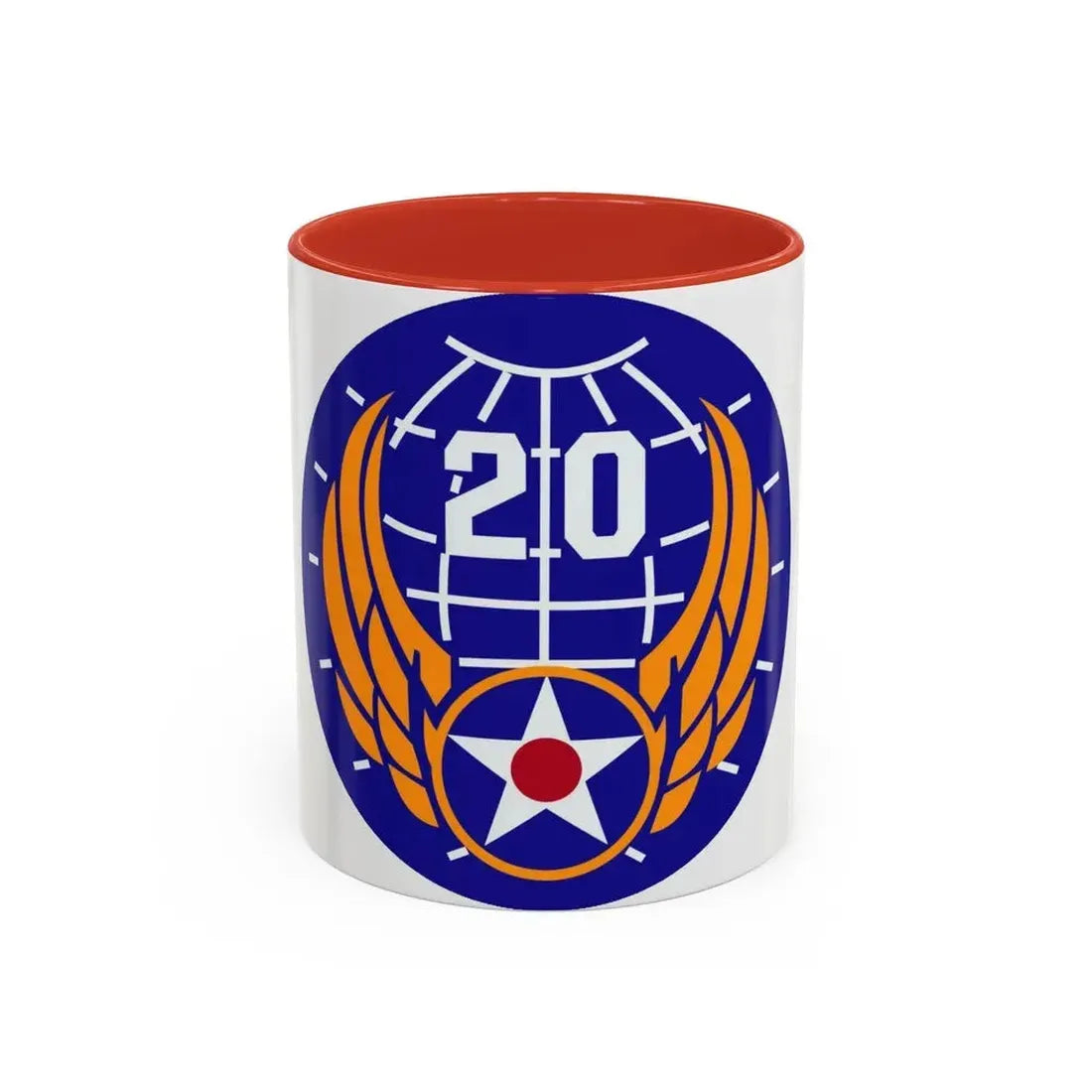 20 Air Force (U.S. Army) Accent Coffee Mug 11oz Red - Go Mug Yourself