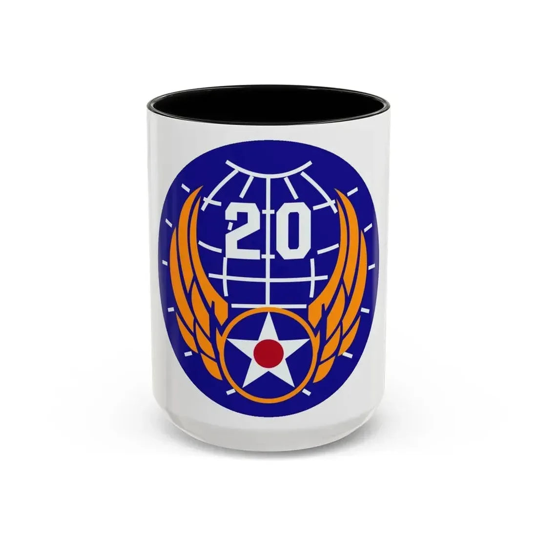 20 Air Force (U.S. Army) Accent Coffee Mug 15oz Black - Go Mug Yourself