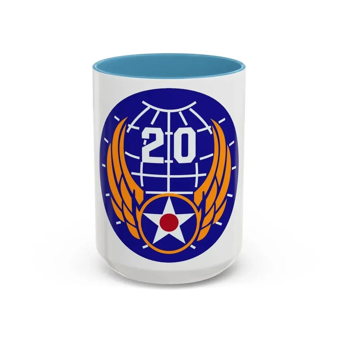 20 Air Force (U.S. Army) Accent Coffee Mug 15oz Light Blue - Go Mug Yourself