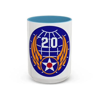 20 Air Force (U.S. Army) Accent Coffee Mug 15oz Light Blue - Go Mug Yourself